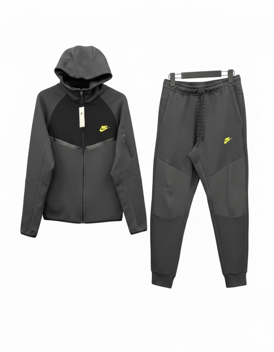 Trening Tech Fleece - Antracit & Detalii Neon